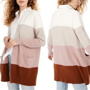 Madewell Womens Merino Wool Alpaca Blend Striped Ryder Cardigan Sweater small